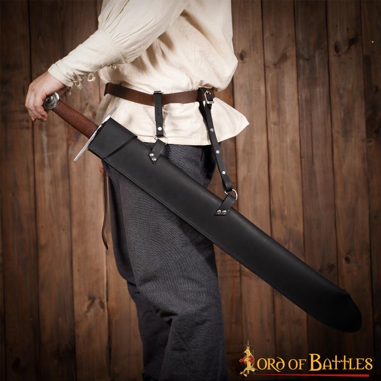 Vaina de cuero forrada con pelo sintético para espada (88 cm) - imagen 12
