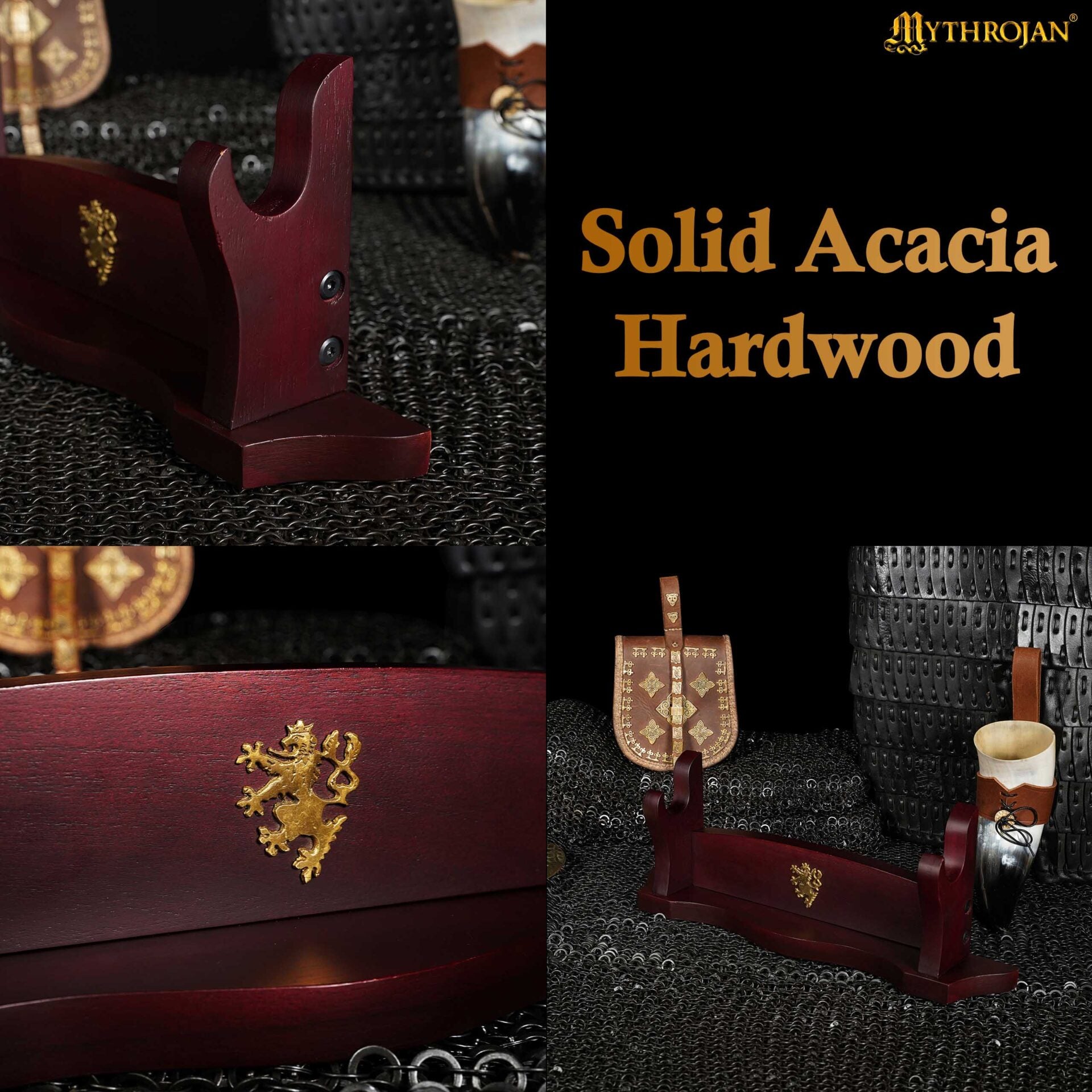 Soporte de madera maciza para espada (un nivel) - imagen 17