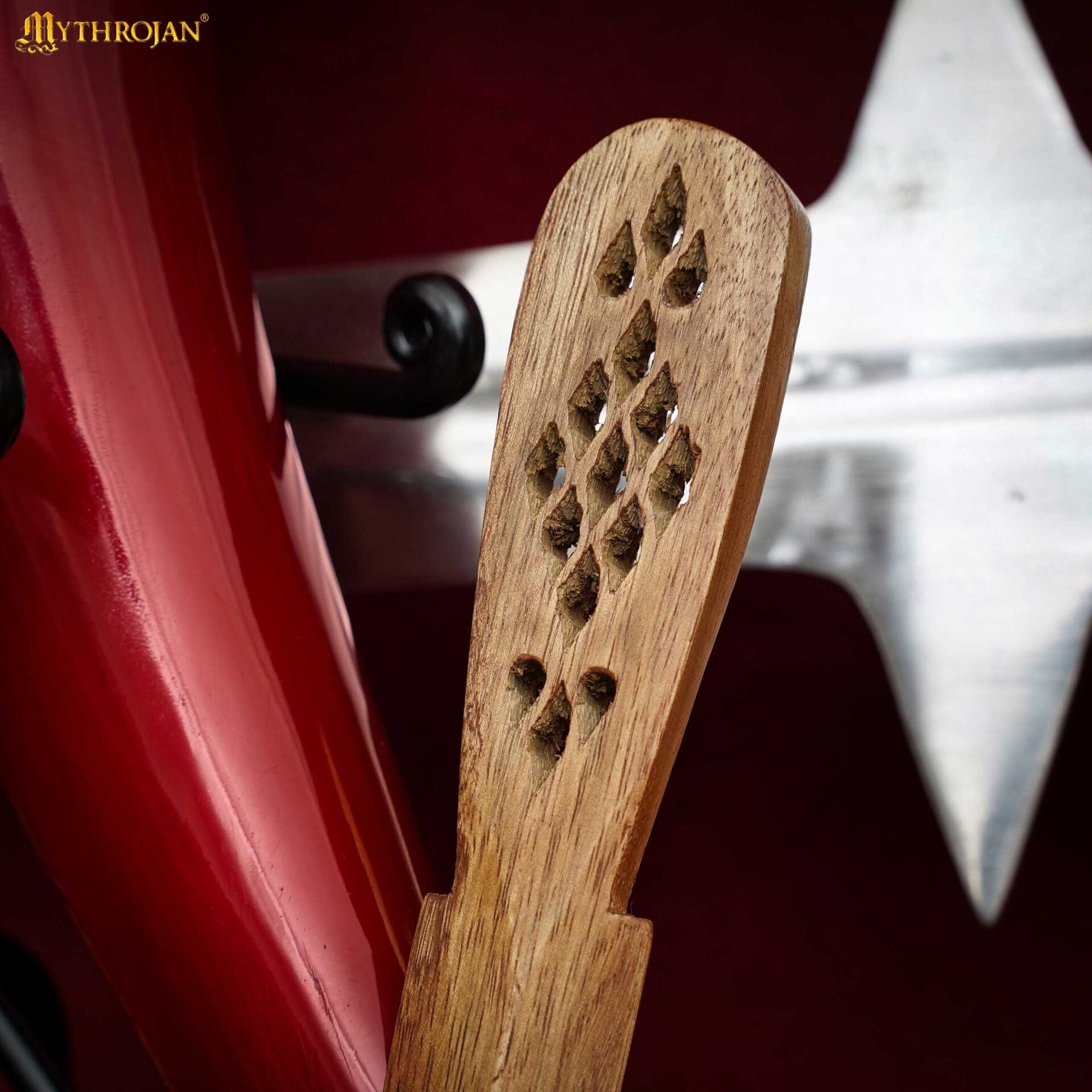 Athame ceremonial de madera maciza hecho a mano - imagen 14