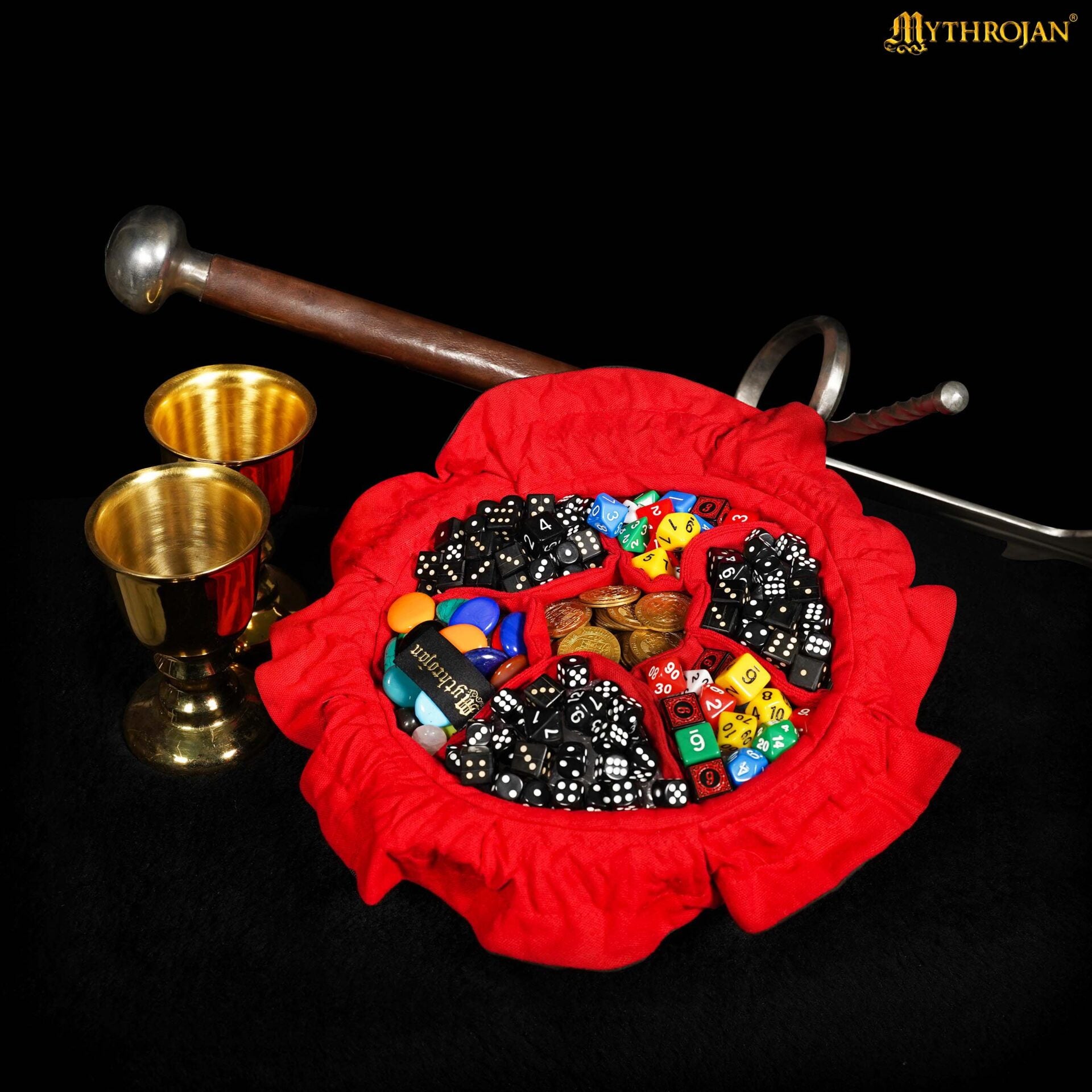 Bolsa de cordón Dungeon Master para dados y accesorios - 7 secciones - imagen 6