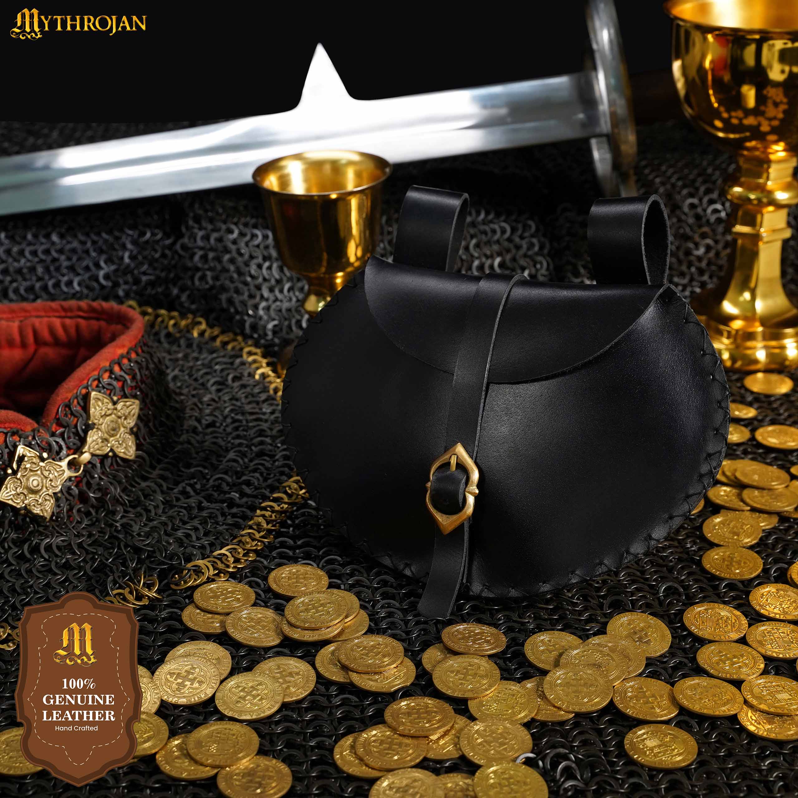 Imagen única de: Funda Medieval Vikinga de Cuero para Cinturón Mythrojan