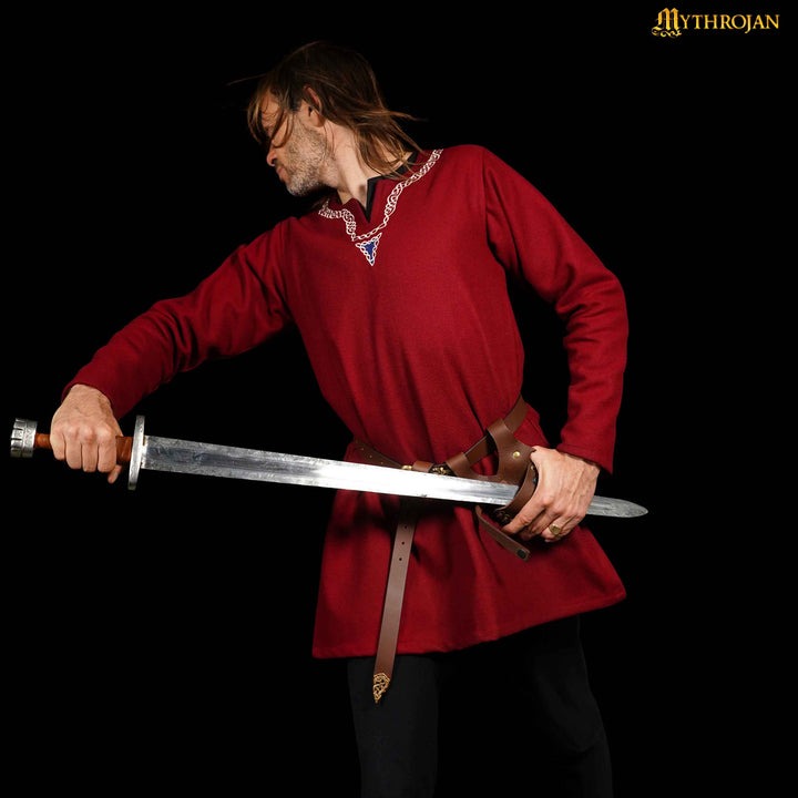 Imagen única de: Mythrojan Medieval Renacimiento Espada de Cuero Rana Espada Larp Disfraz Accesorio Rana Espada Porta Estoque Caballero Espada Cinturón Rana Daga de Cuero Espada Pirata Funda