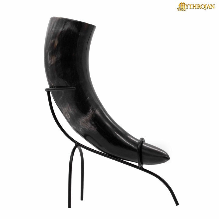 Imagen única de: Mythrojan Forjado a Mano para Beber Ale Horn Rack Mead Horn Stand