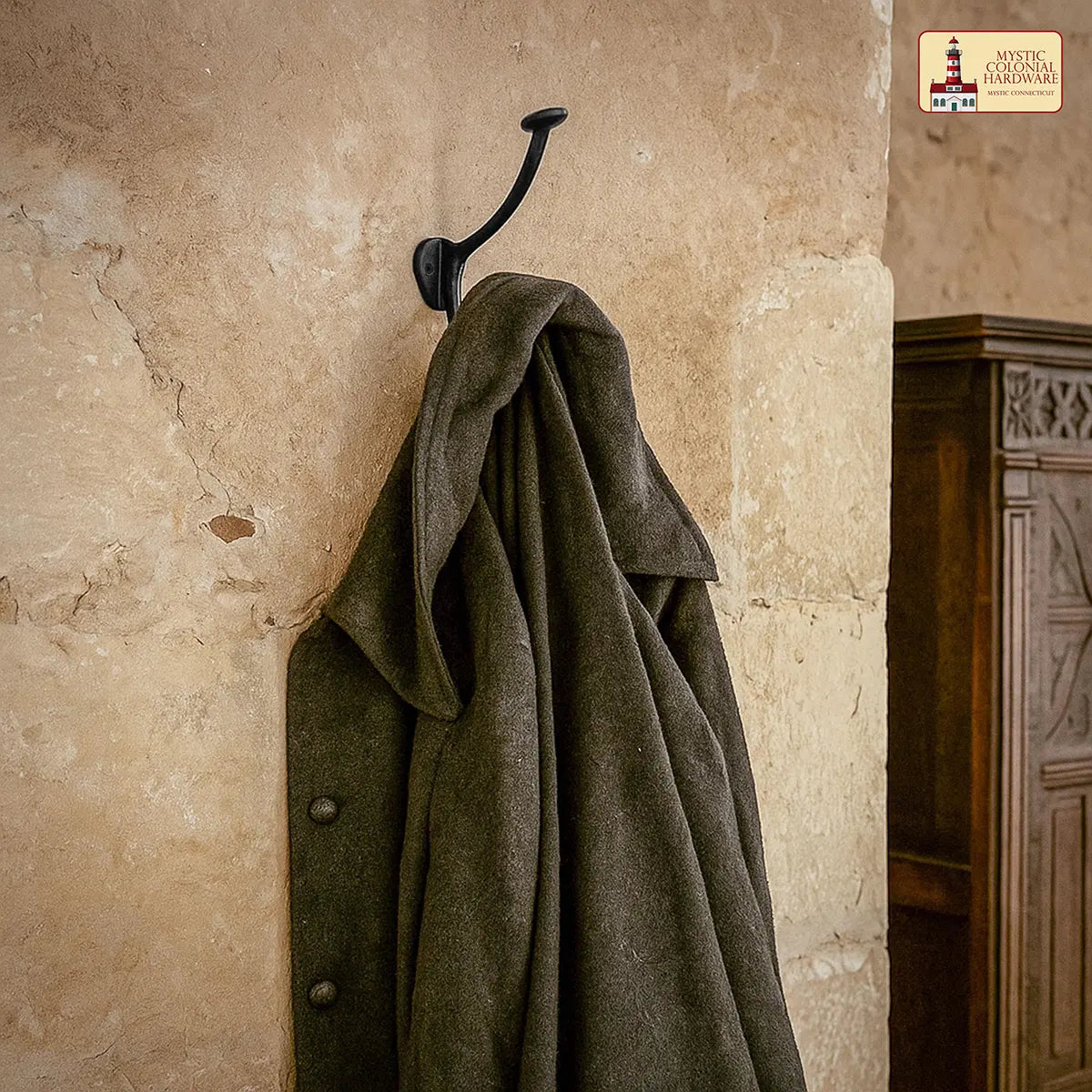 Perchas de pared rústicas de hierro fundido, pack de 2 - imagen 3