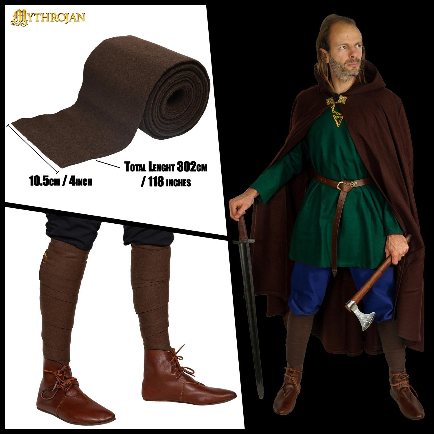 Imagen única de: Polaina Vikinga de Lana