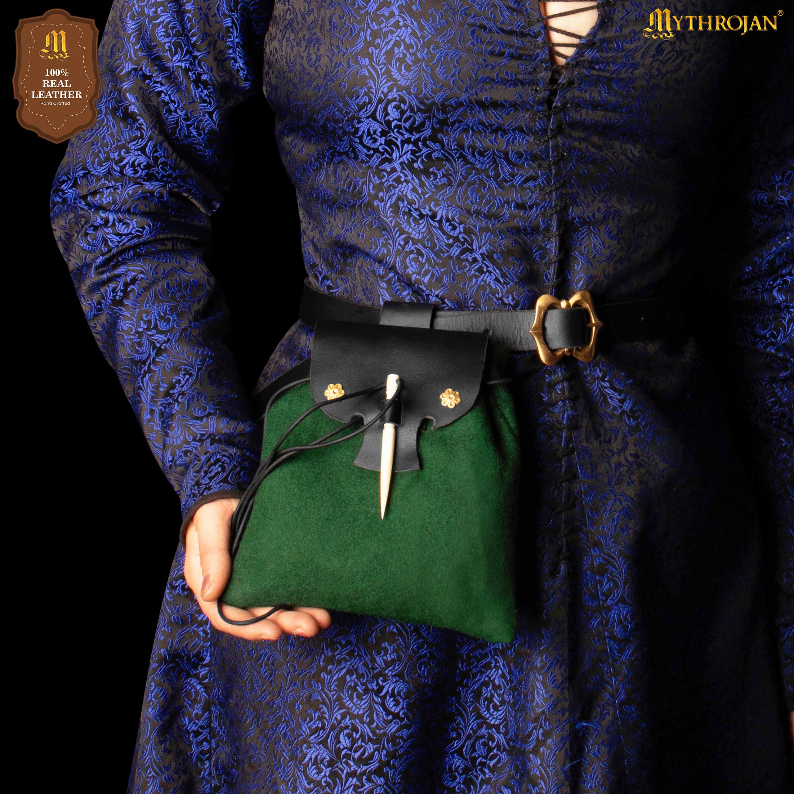 Bolsa de cintura medieval Mythrojan Gold and Dice - imagen 3