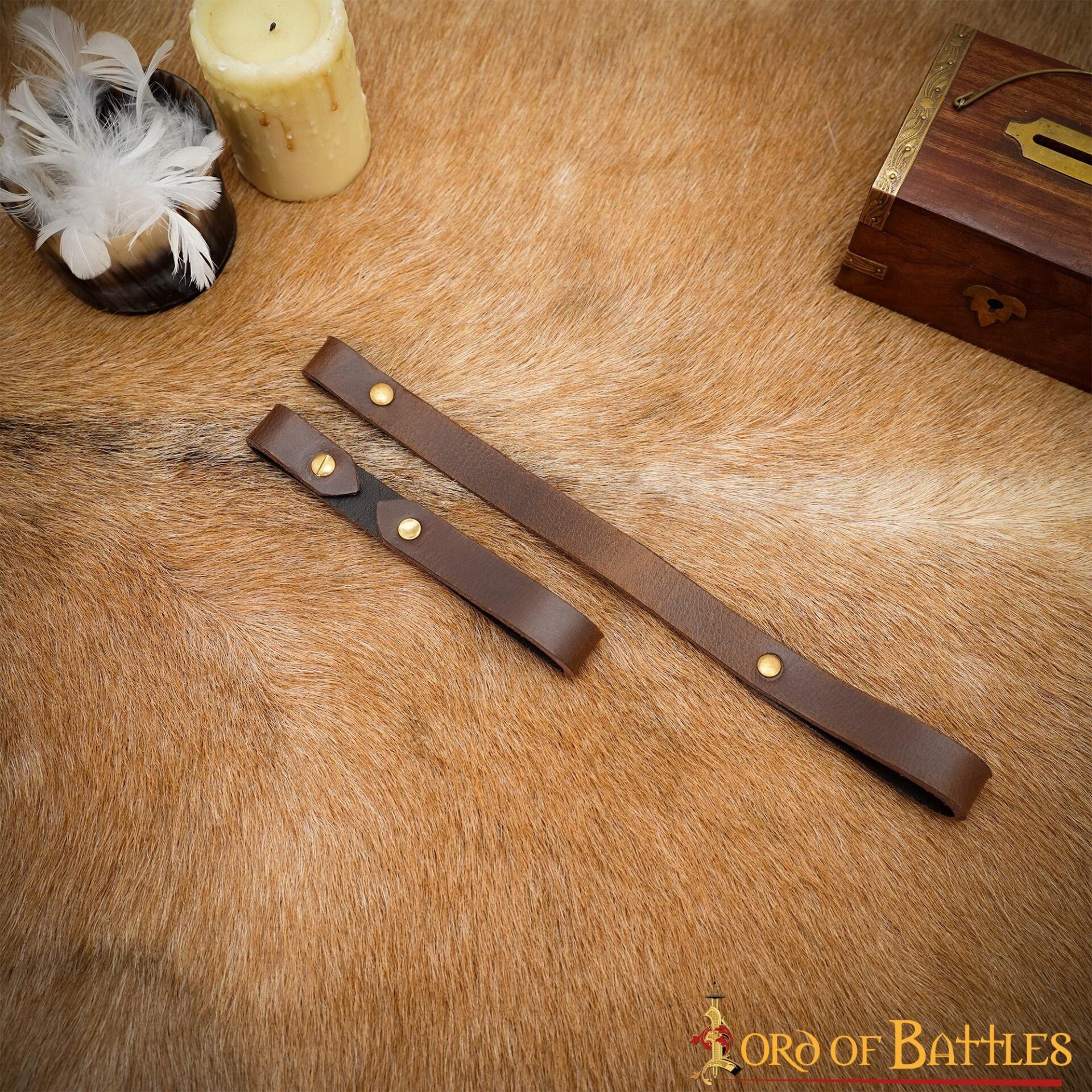Colgador de espada ajustable en cuero — estilo medieval - imagen 12