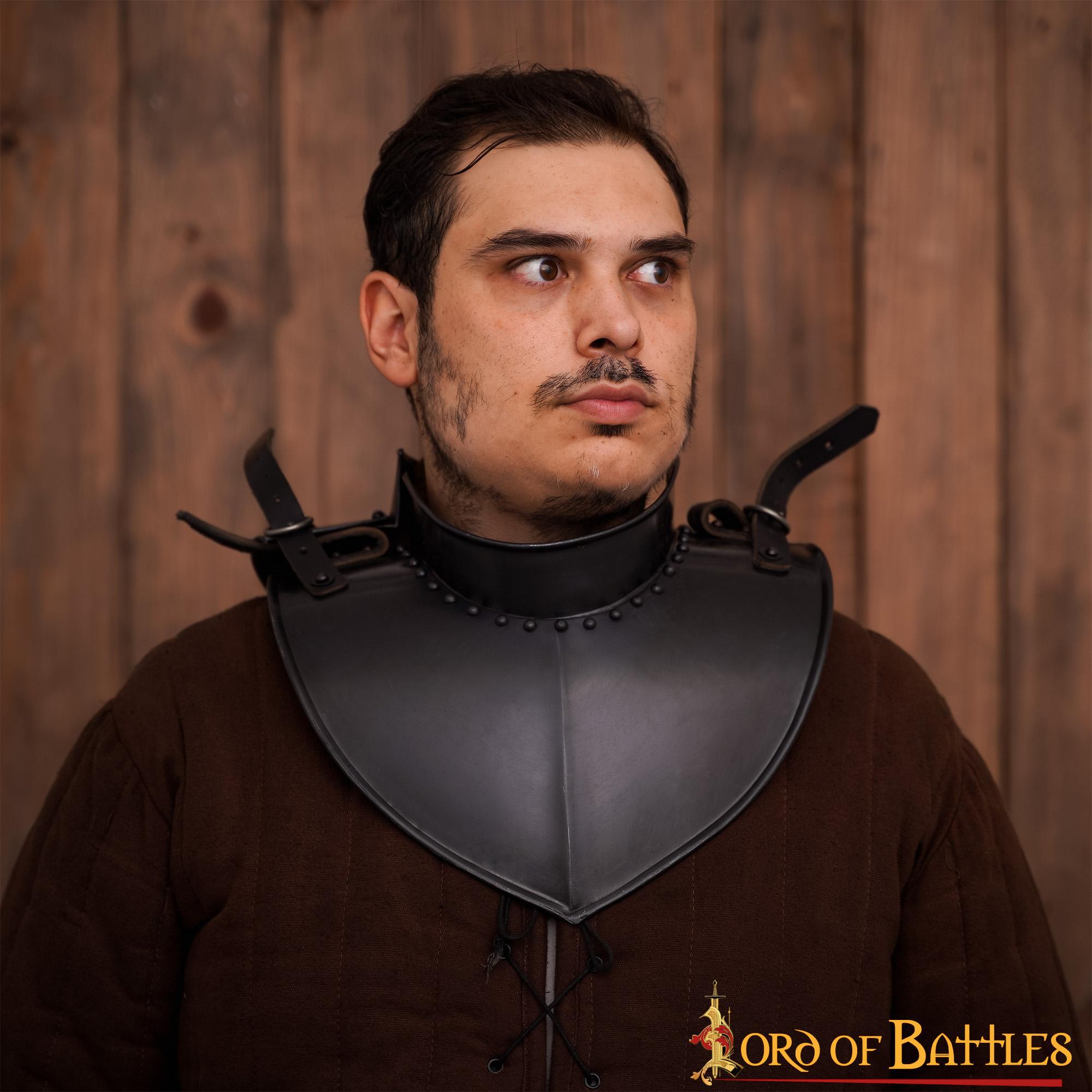 Gorguera de placa 18 gauge para caballero — Negro - imagen 16