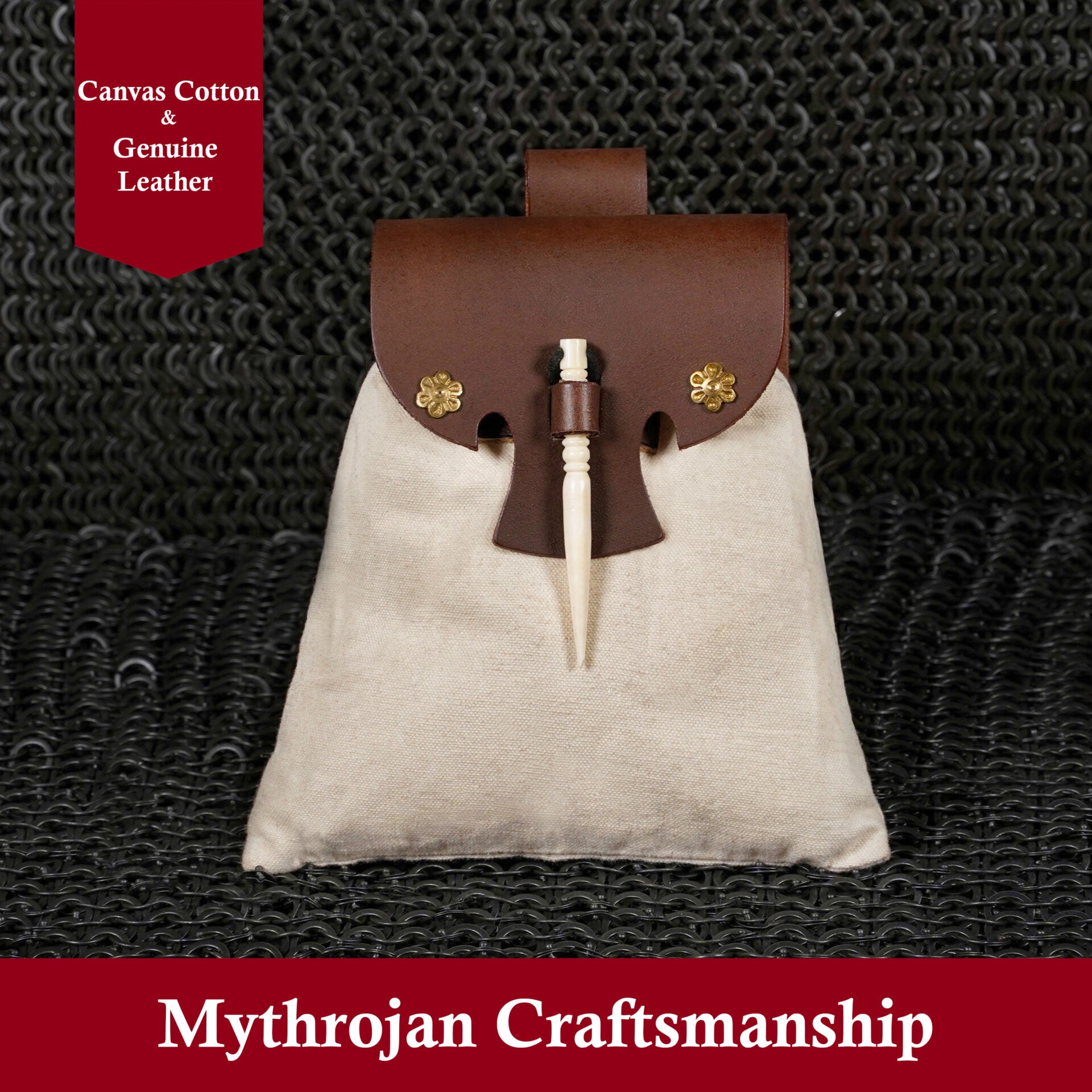 Bolsa de cintura medieval Mythrojan Gold and Dice - imagen 19