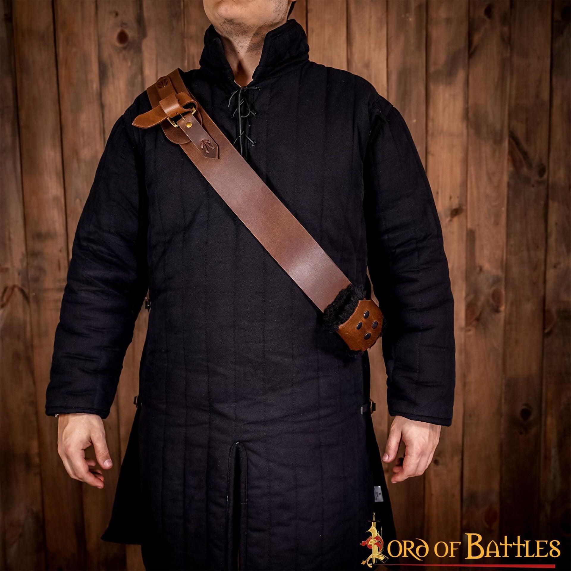 Bandolera medieval de cuero genuino para espada - imagen 13