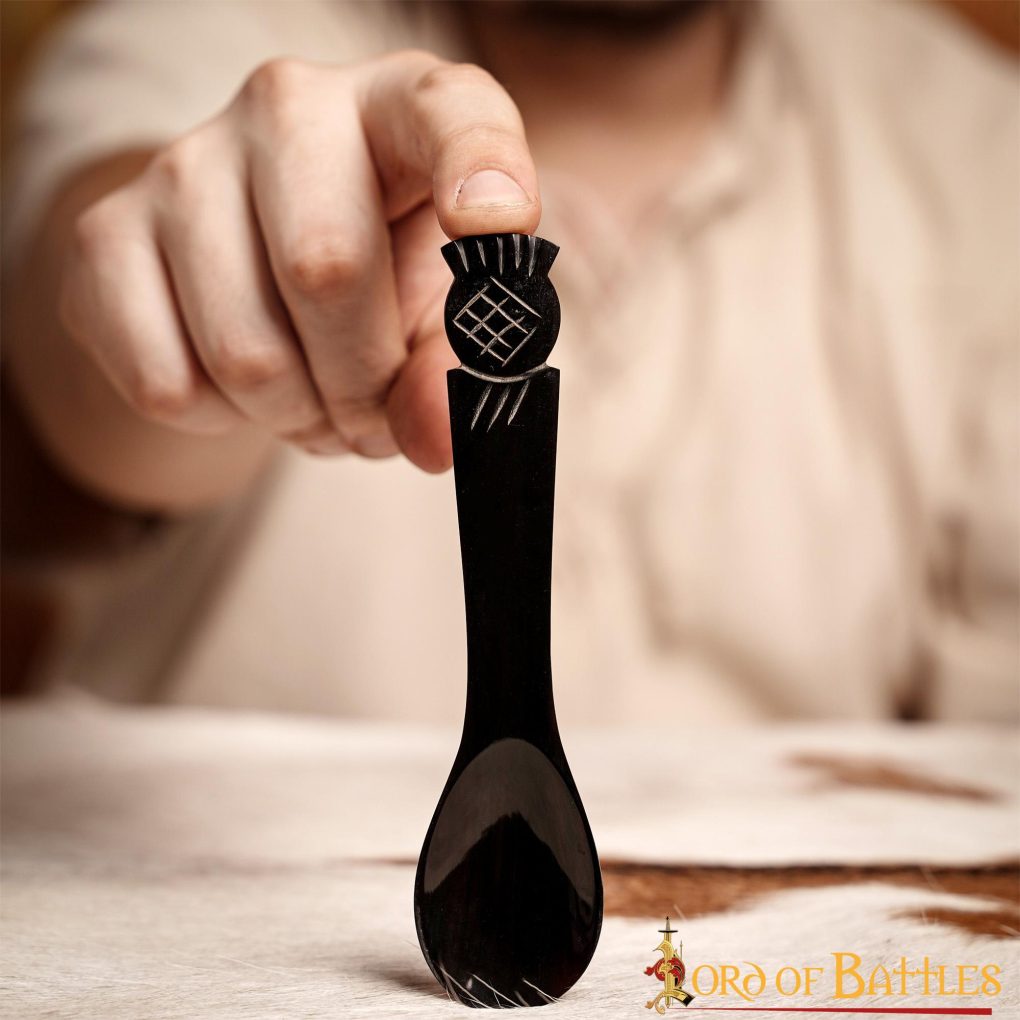 Cuchara de cuerno de buey medieval, hecha a mano - imagen 7