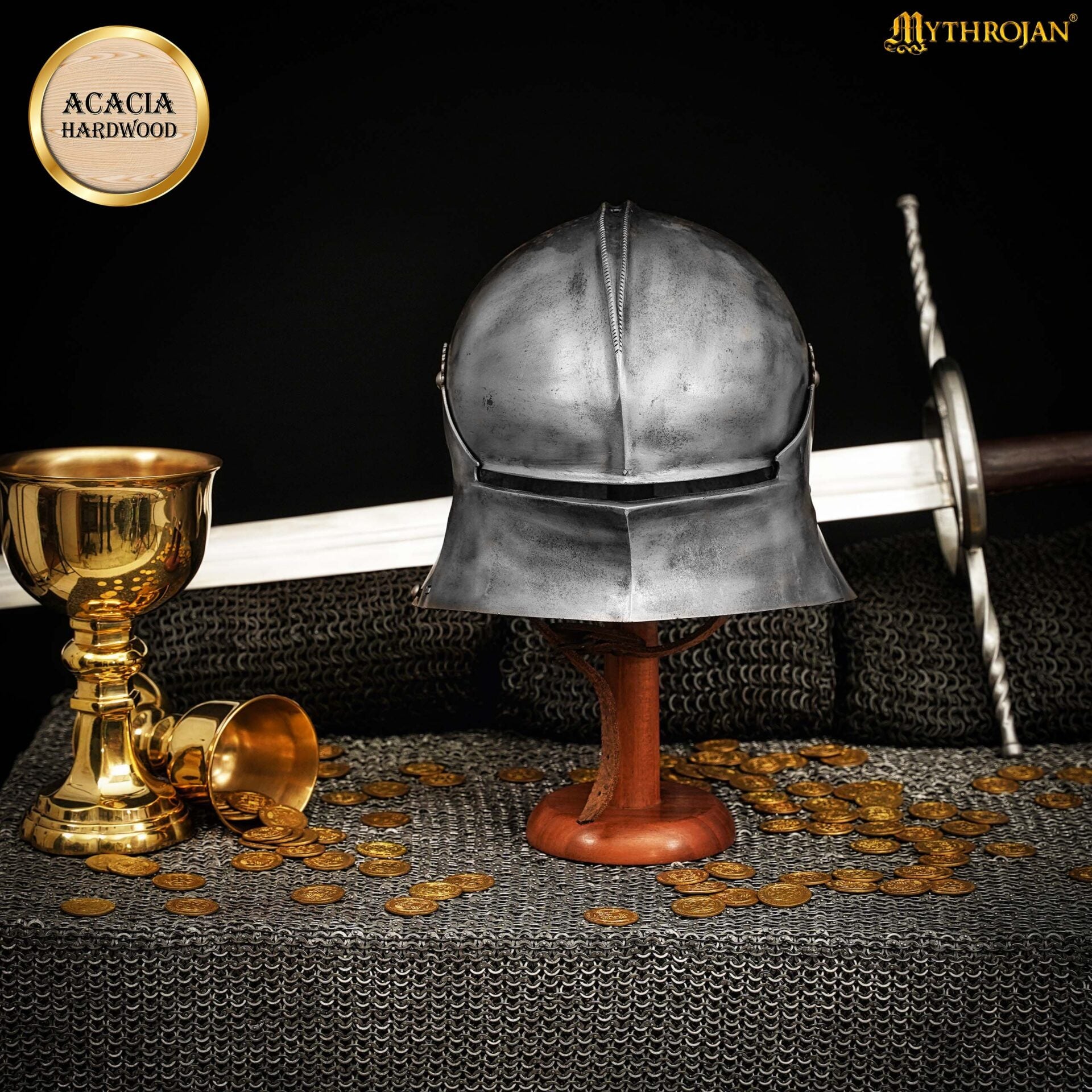 Imagen única de: Soporte de madera maciza para casco