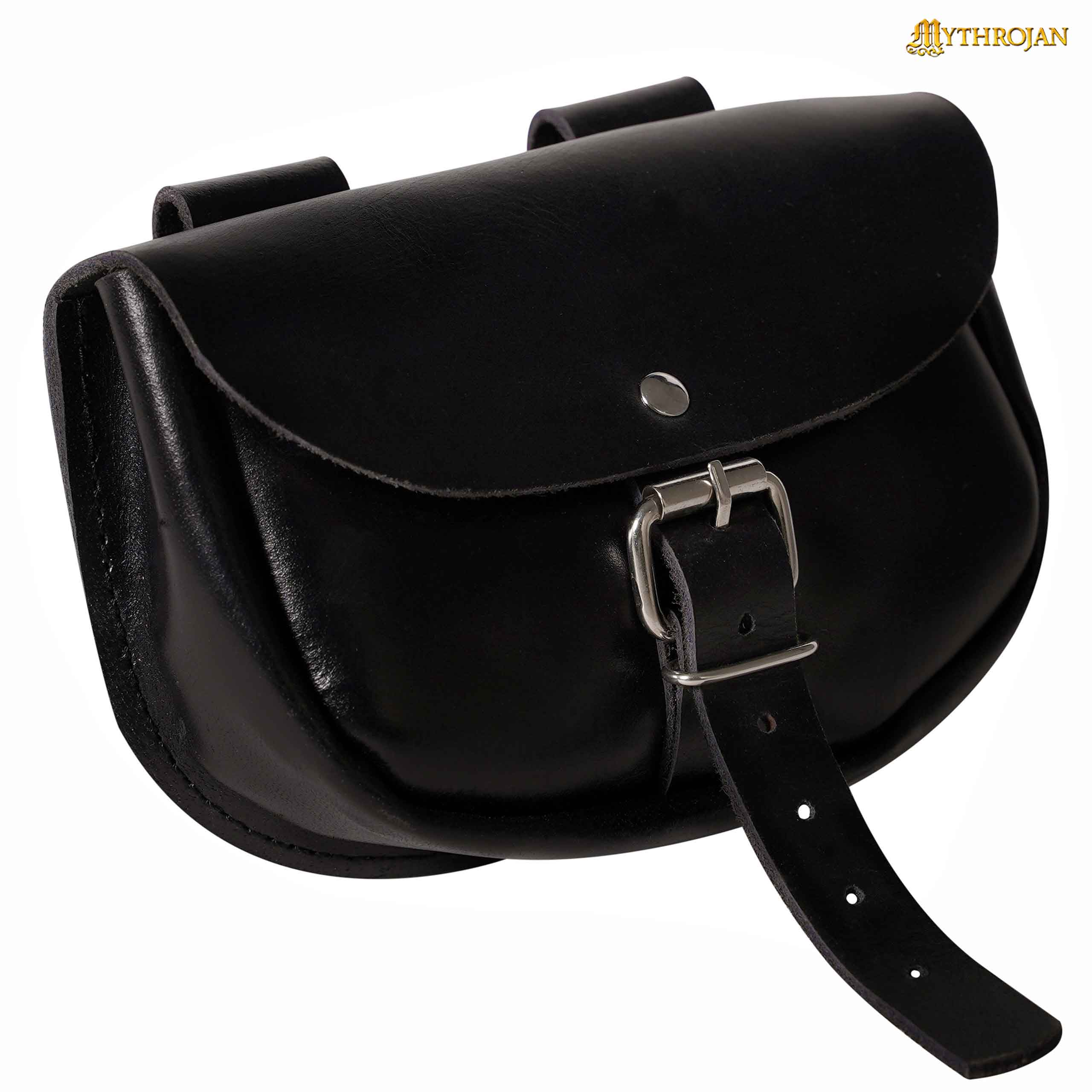 Bolsa de cinturón medieval de cuero para LARP, SCA y Renacimiento - imagen 13