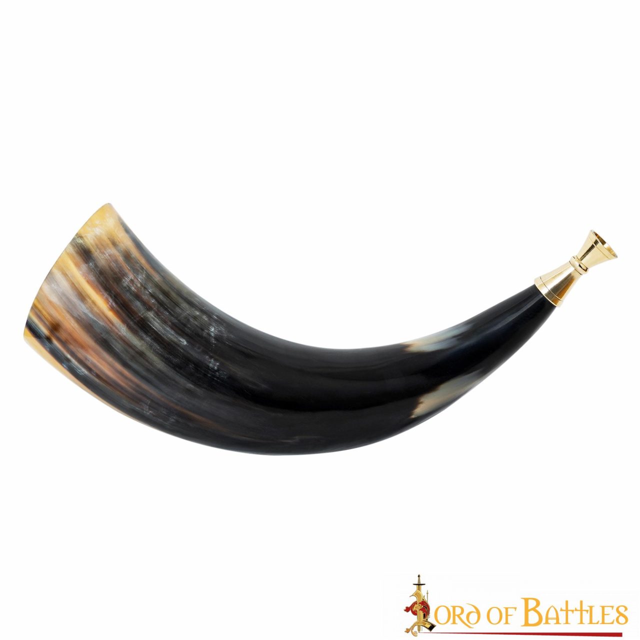 Cuerno vikingo con boquilla de latón macizo - imagen 7
