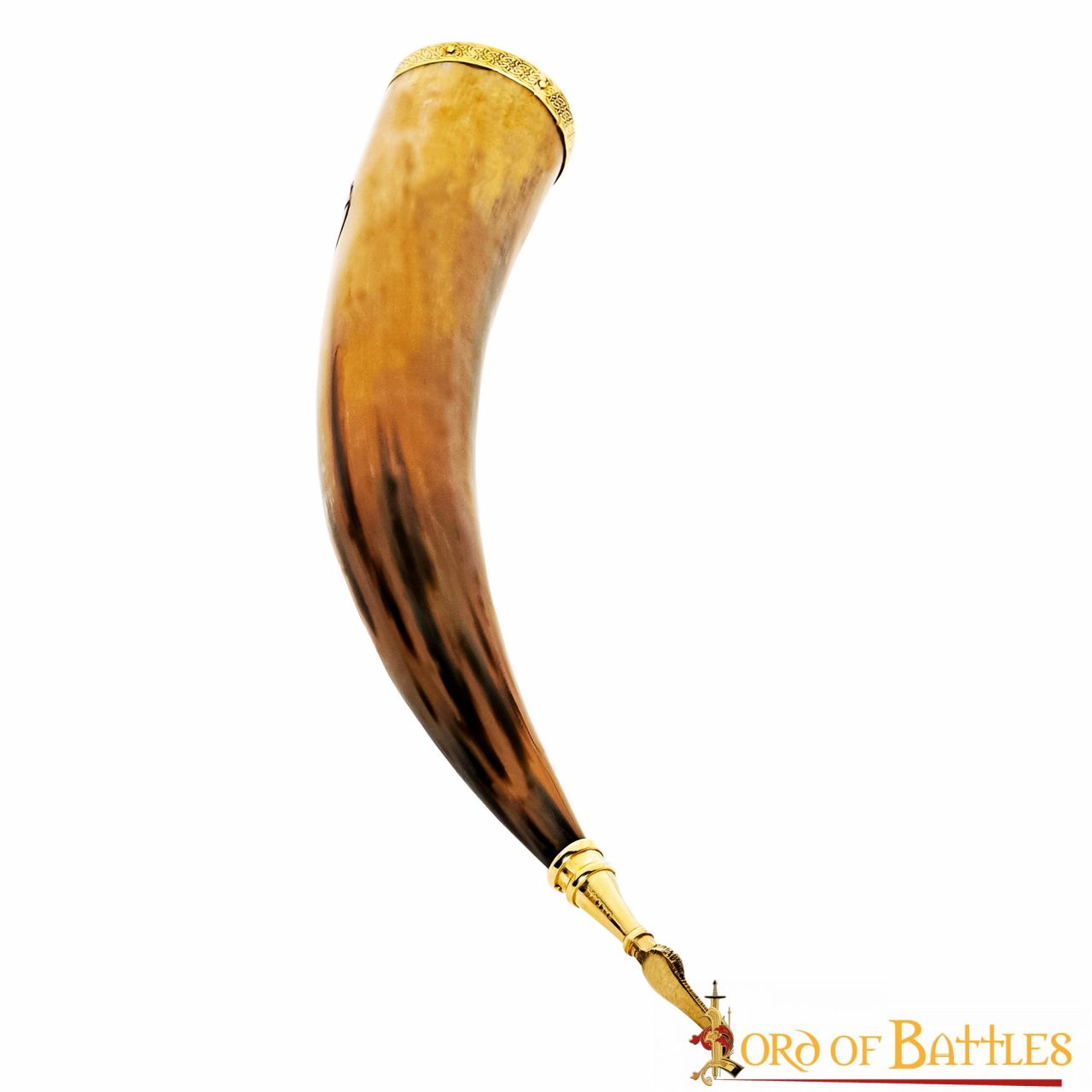 Cuerno de beber vikingo — cuerno de buey 300–400 ml, hecho a mano - imagen 2