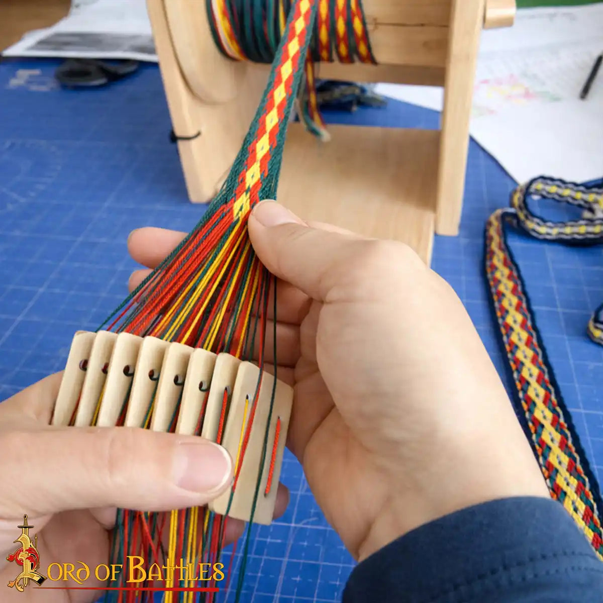 Tablillas de hueso para tejido con tabletas — estilo vikingo