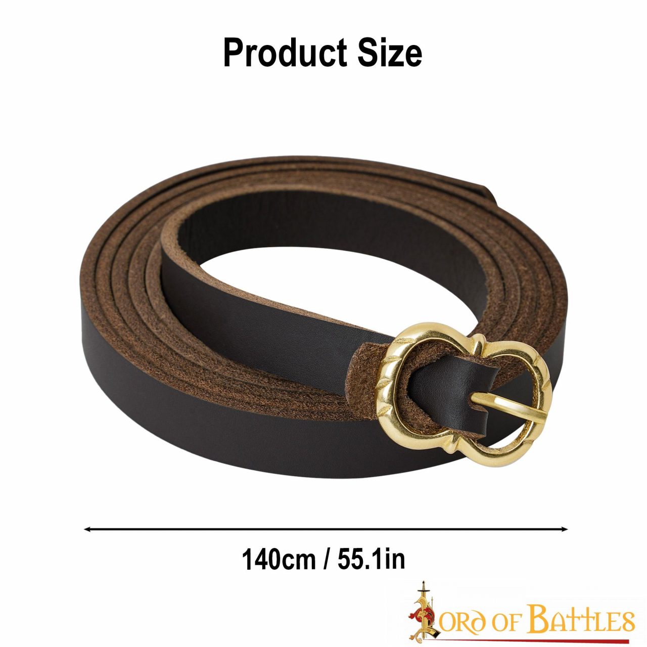 Imagen única de: Cinturón de Cuero Liso para Reenactments Larp
