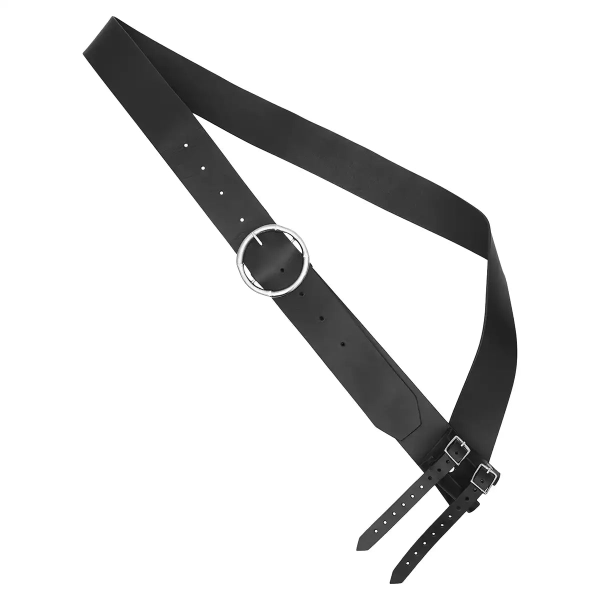 Cinturón medieval negro para espada con portaespada ajustable - imagen 9
