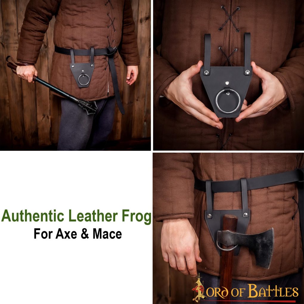Soporte de anilla para espada en cuero genuino 3 mm — LARP y cosplay - imagen 11