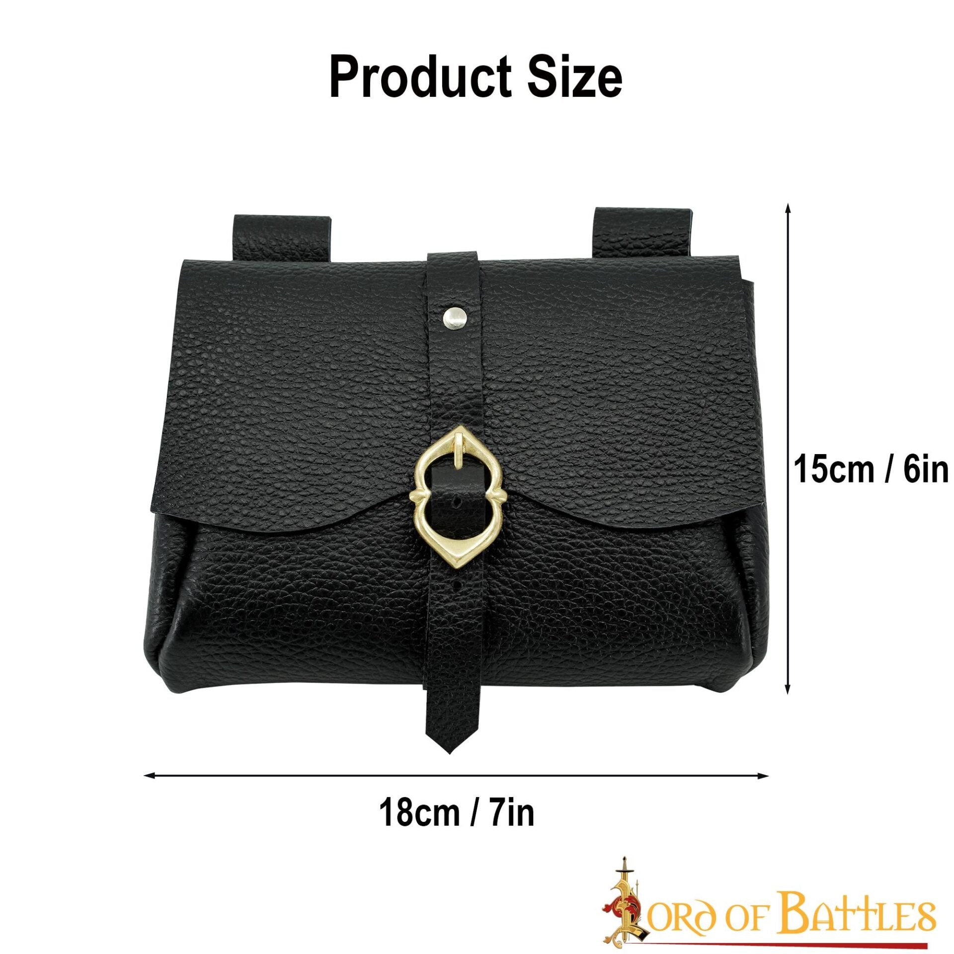 Bolsa medieval de cuero para cinturón - imagen 17