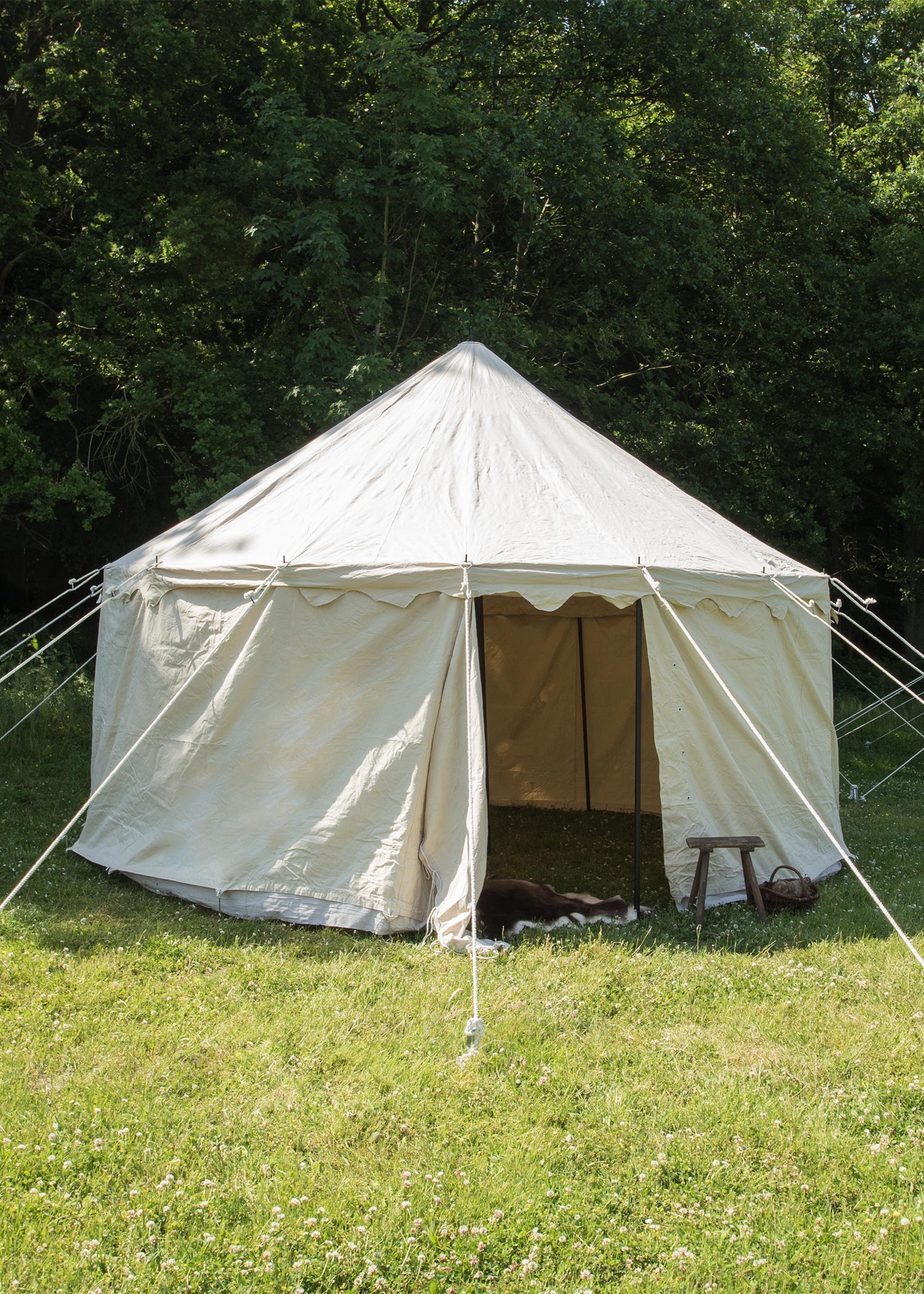 Imagen única de: Tienda Medieval Redonda, 5 M De Diámetro, 425 G/m², Natural