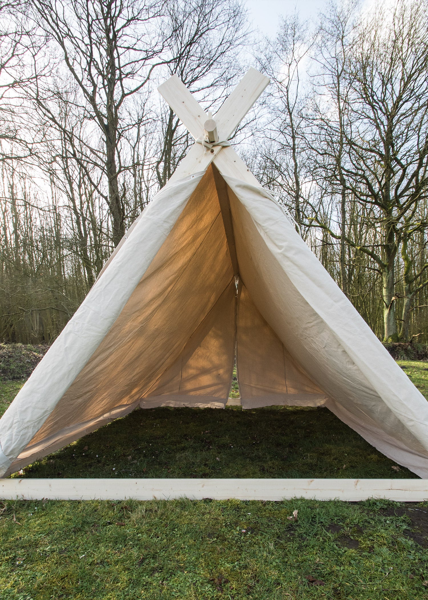 Tenda Viking, 2 x 2,3 x 1,8 m, 350 g/m², cor natural