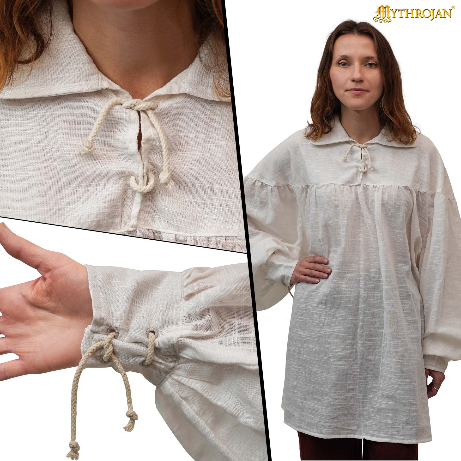 Camisa medieval de bardo 100% algodón - imagen 13