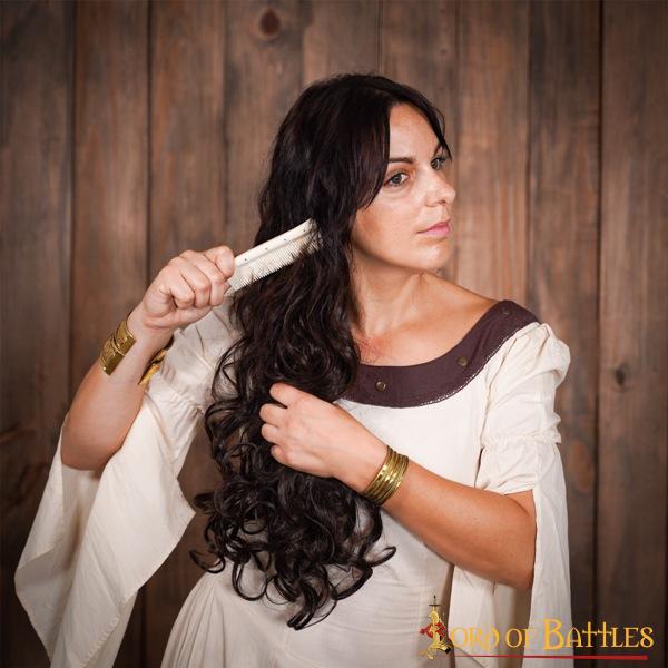 Peine artesanal de hueso, estilo vikingo y medieval (con funda) - imagen 13
