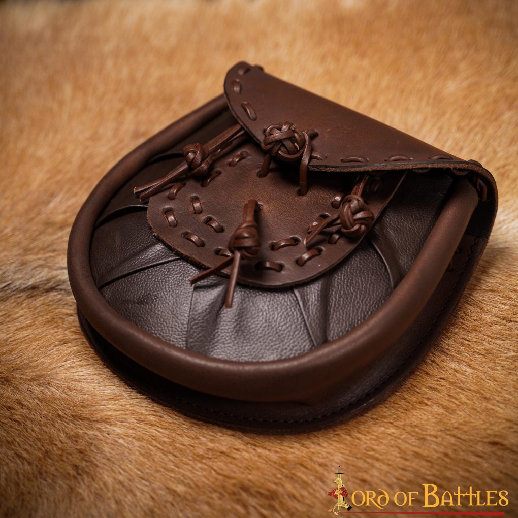 Sporran medieval con borlas atadas - Negro - imagen 13