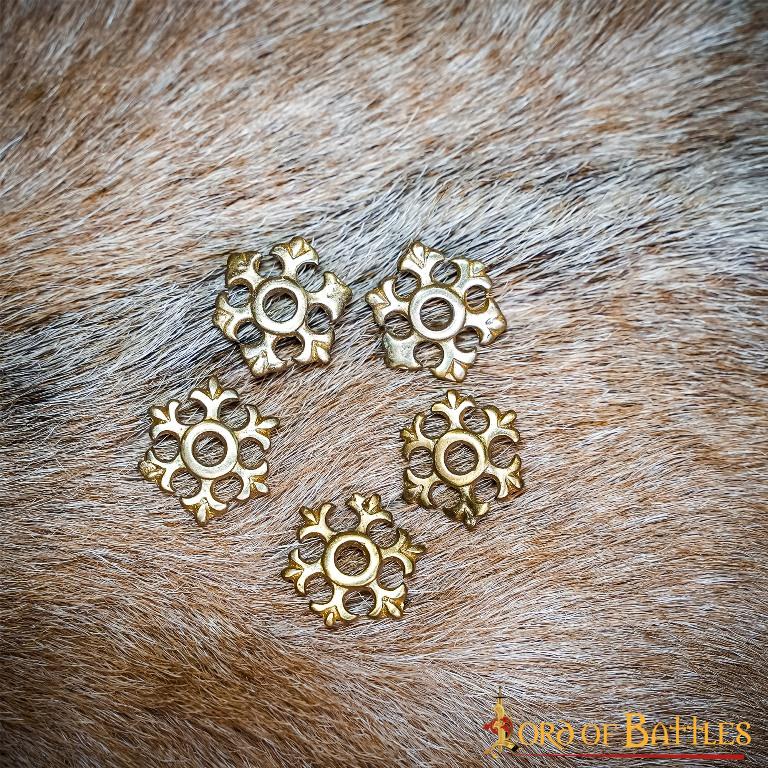 Conchos Fleur roseta de latón macizo - Set de 5 - imagen 7
