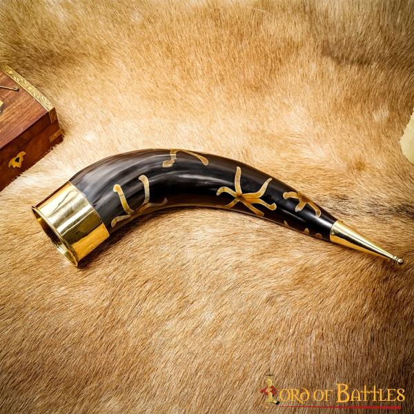 Cuerno de beber medieval 300–400 ml, cuerno bovino artesanal - imagen 5