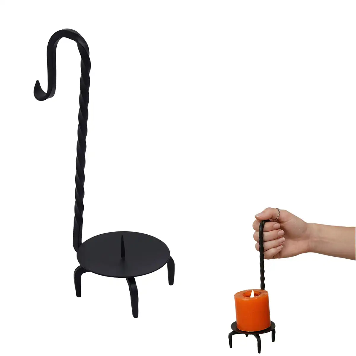 Soporte para vela medieval forjado a mano