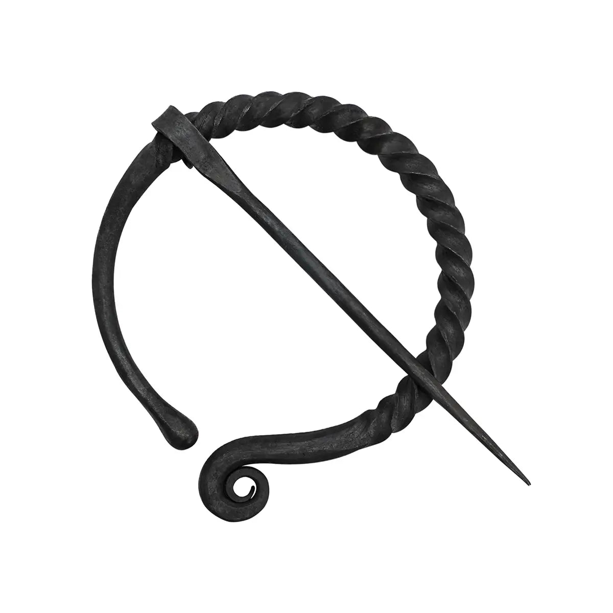 Fíbula pennanular forjada a mano — broche para capa medieval - imagen 8