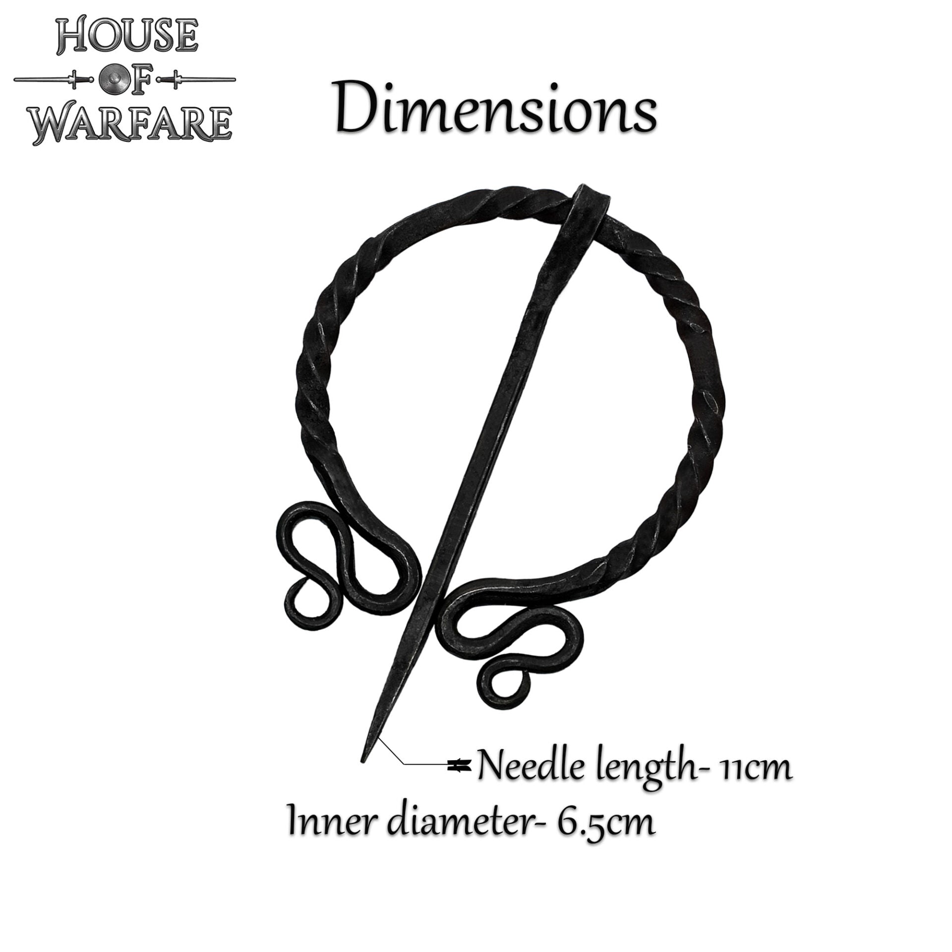 Imagen única de: Alfiler de Capa / Peroné de Arquero Élfico Histórico Forjado a Mano