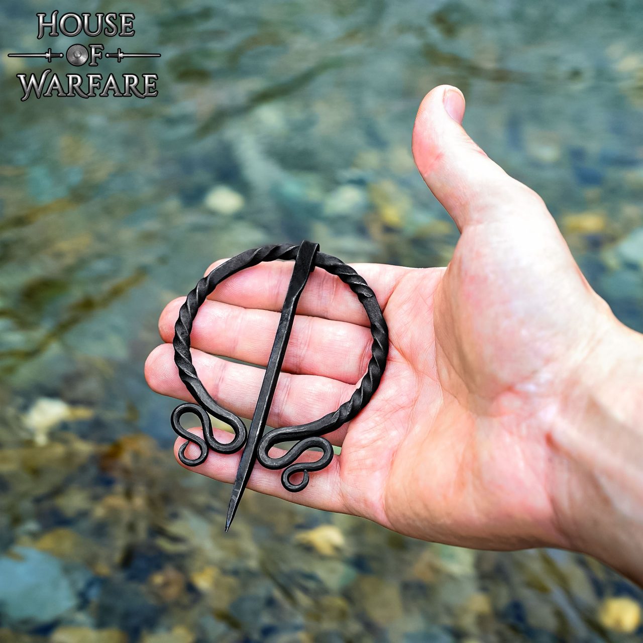 Imagen única de: Alfiler de Capa / Peroné de Arquero Élfico Histórico Forjado a Mano