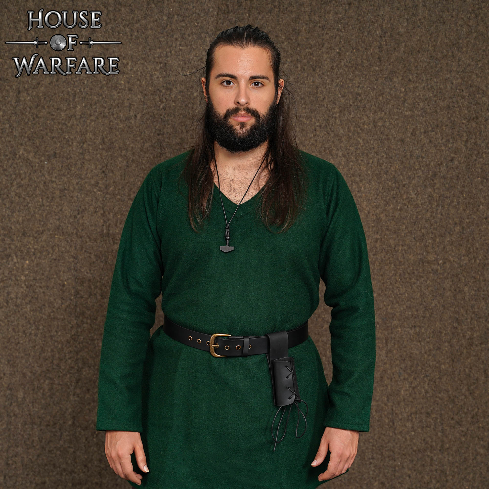 Portaespada medieval de cuero negro - imagen 7