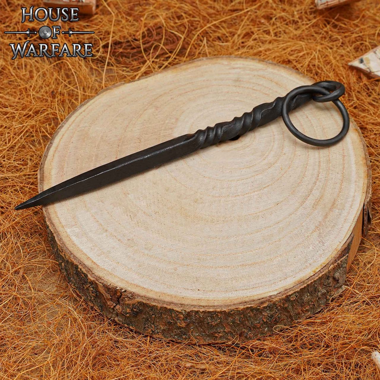 Imagen única de: Pica Medieval de Hierro Negro Forjada a Mano - 7 Pulgadas Vikingo Herramienta de Comedor