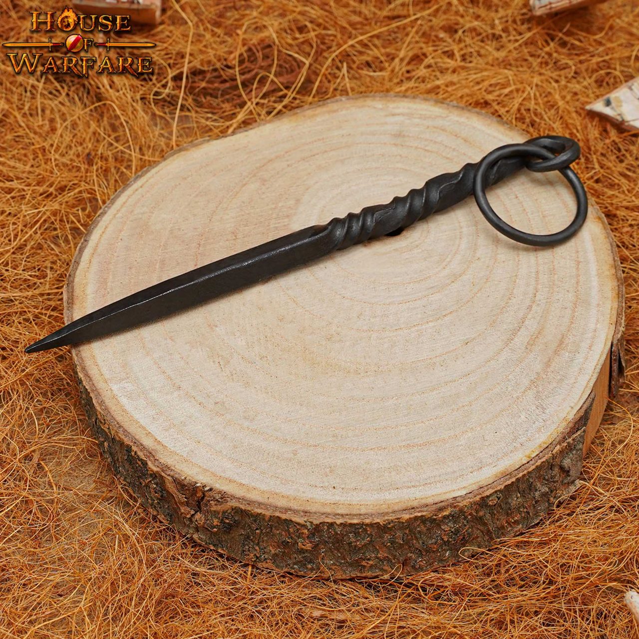 Imagen única de: Pica Medieval de Hierro Negro Forjada a Mano - 7 Pulgadas Vikingo Herramienta de Comedor