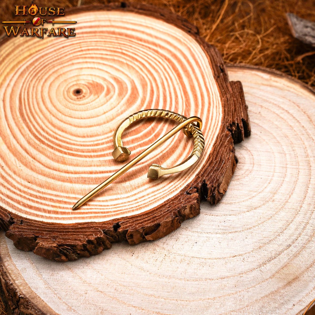 Imagen única de: Fíbula Penannular Medieval de Latón - Alfiler Pequeño de Capa para Broche de Traje Histórico y Vikingo