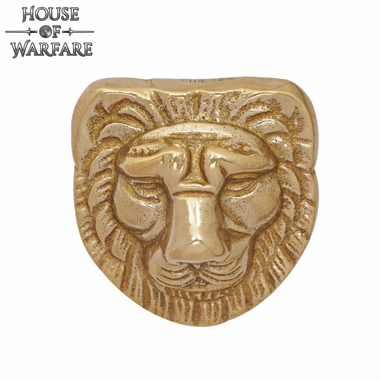 Cabeza de león decorativa en latón, 4.7×4.5 cm