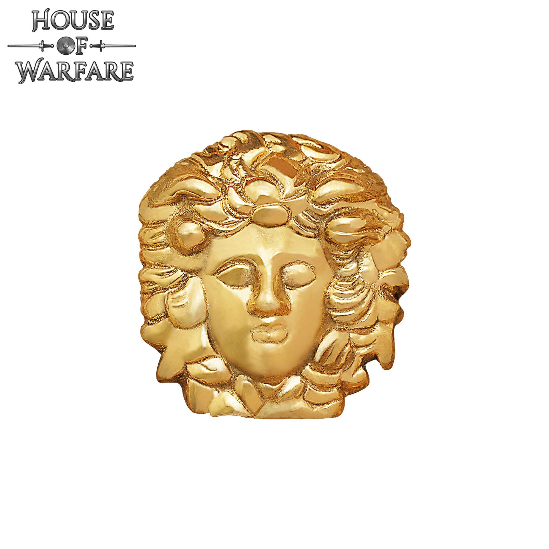 Imagen única de: Adorno de Medusa de Latón - Decoración de Armadura