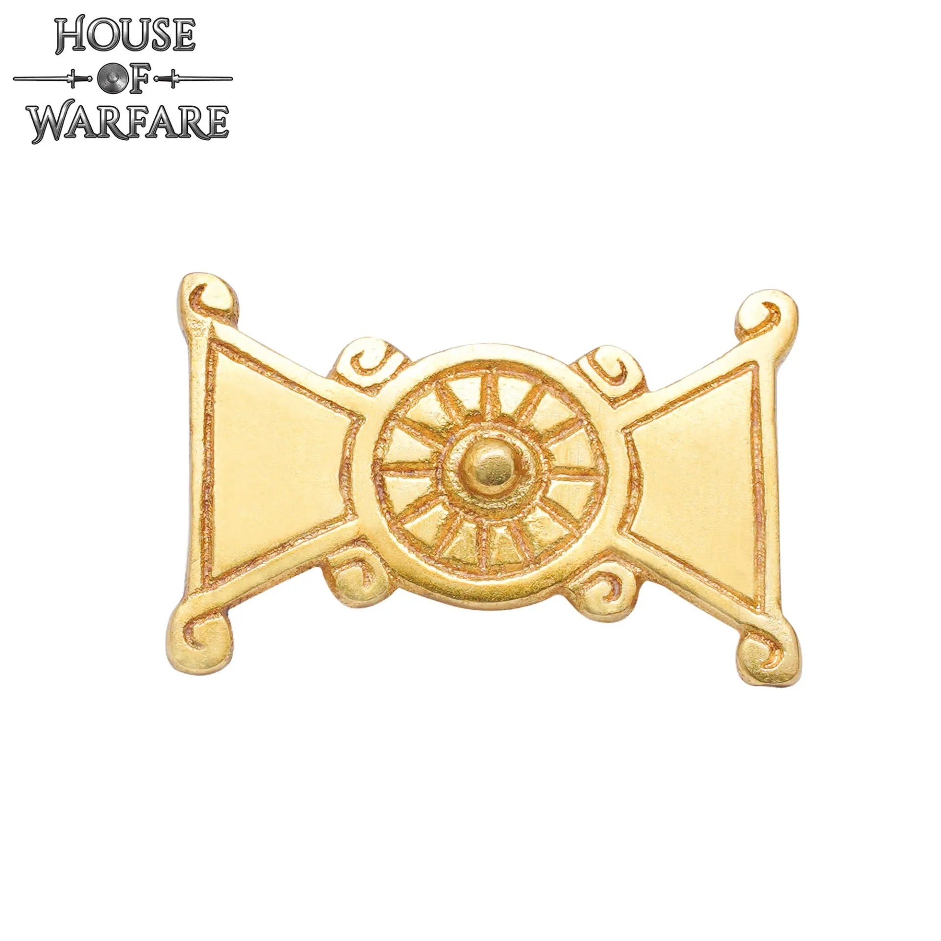 Adorno vikingo de latón macizo para cuero y prendas - imagen 3