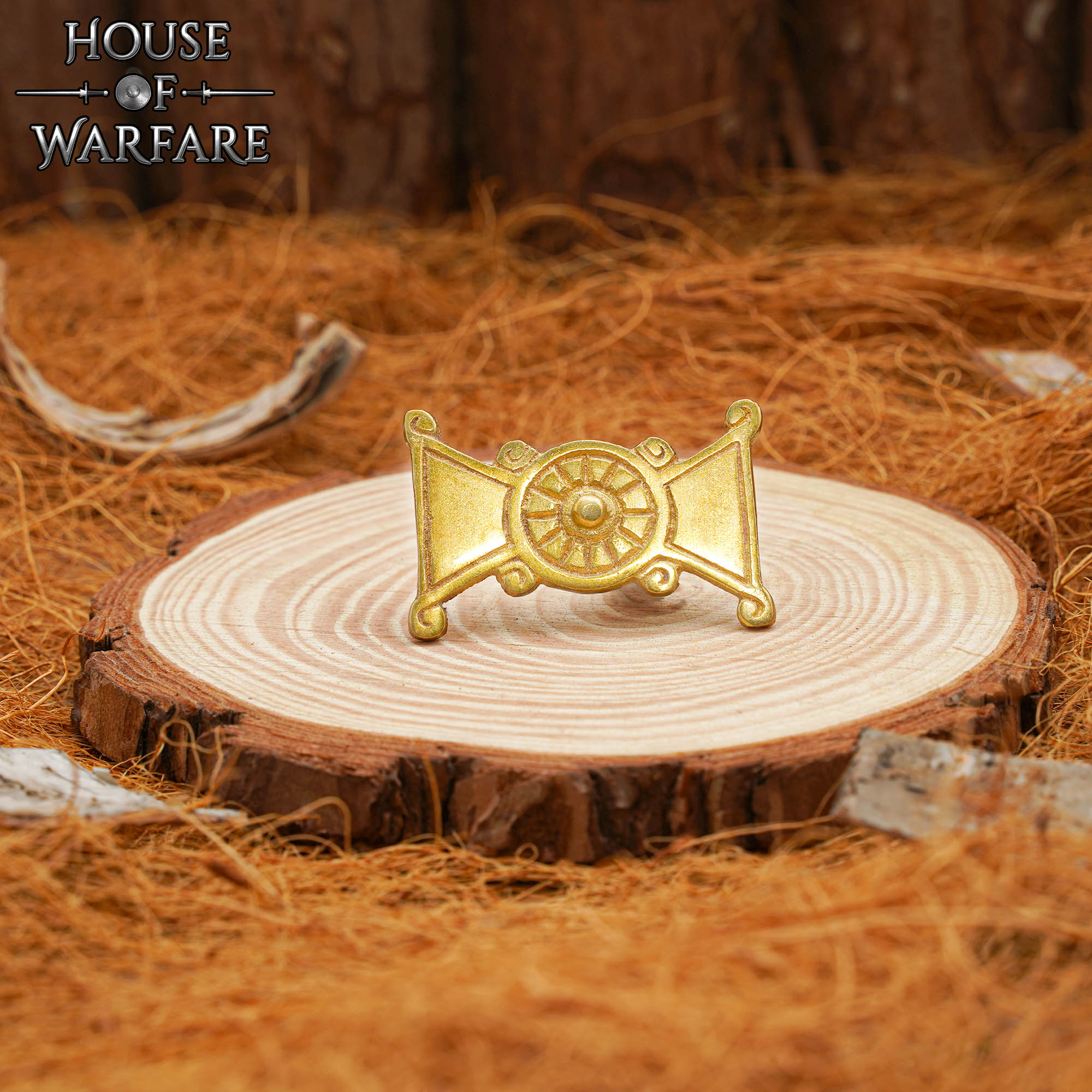 Adorno vikingo de latón macizo para cuero y prendas - imagen 6