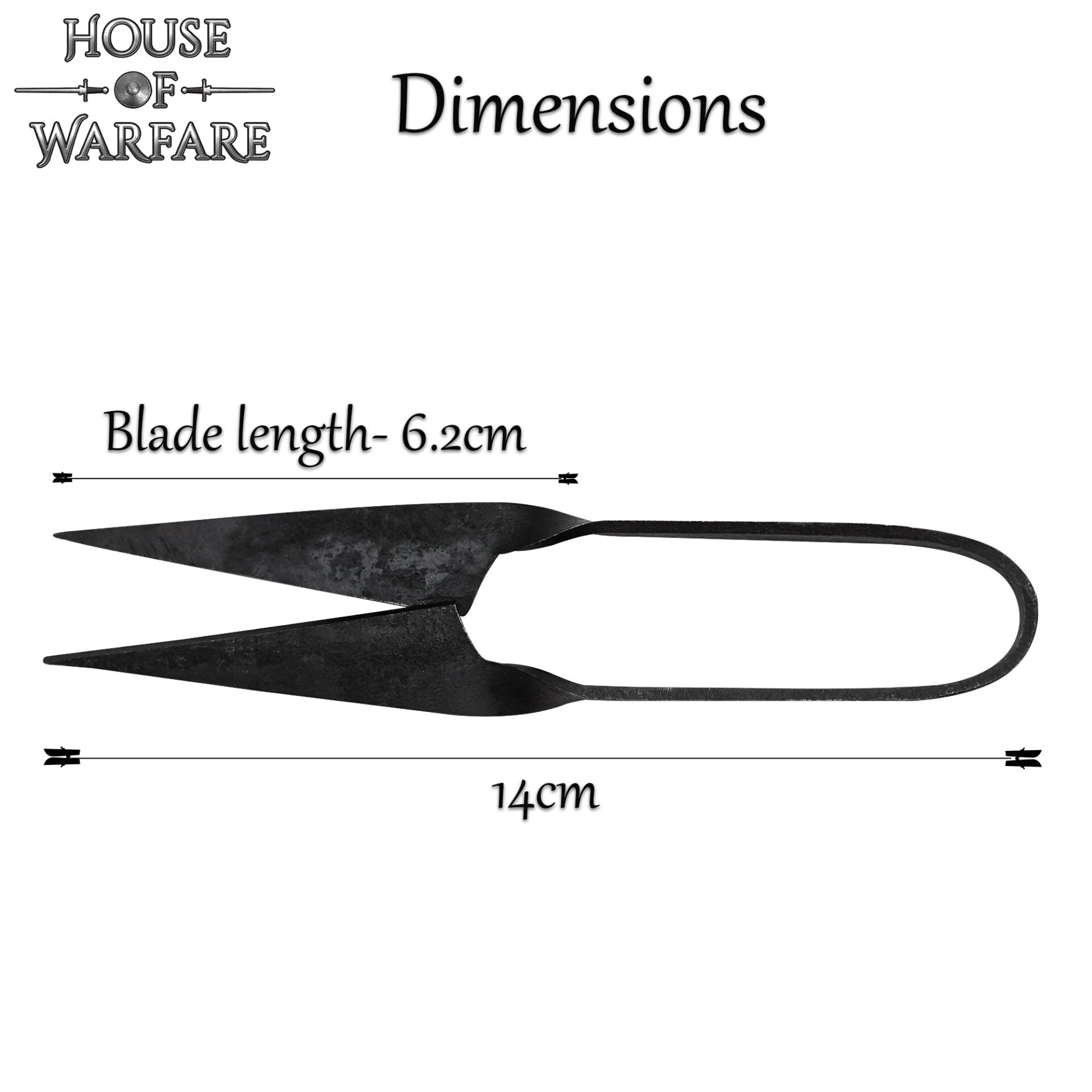 Tijeras medievales forjadas a mano (hierro) - imagen 3