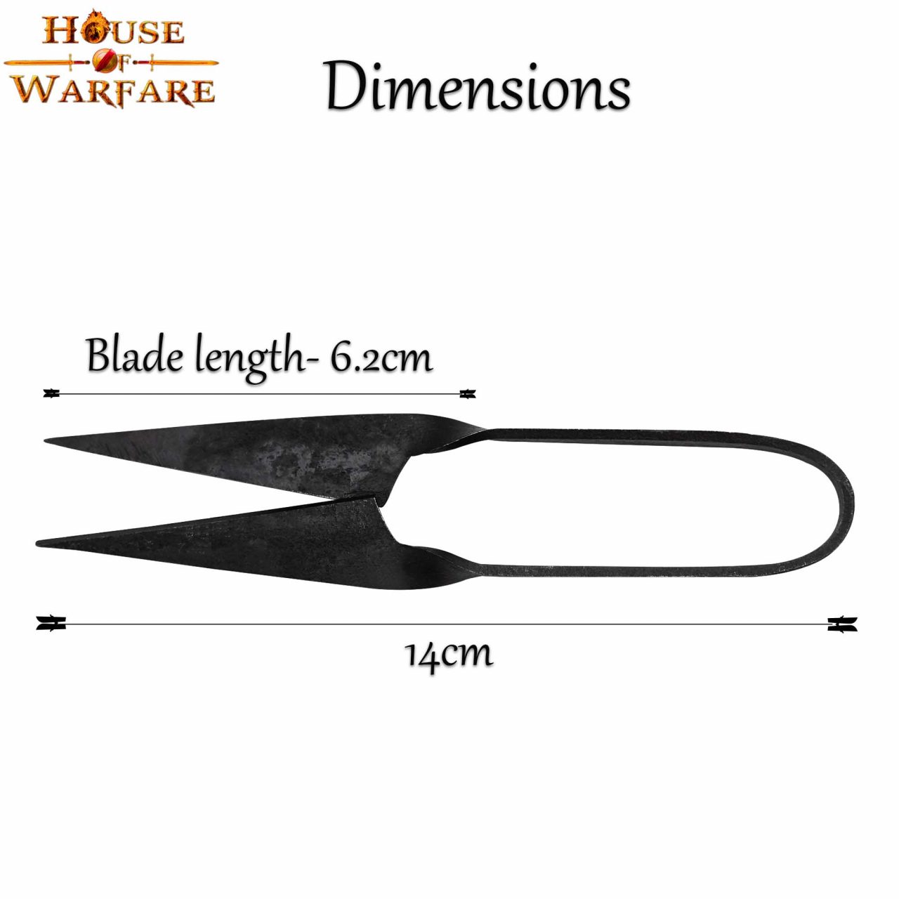 Tijeras medievales forjadas a mano (hierro) - imagen 15