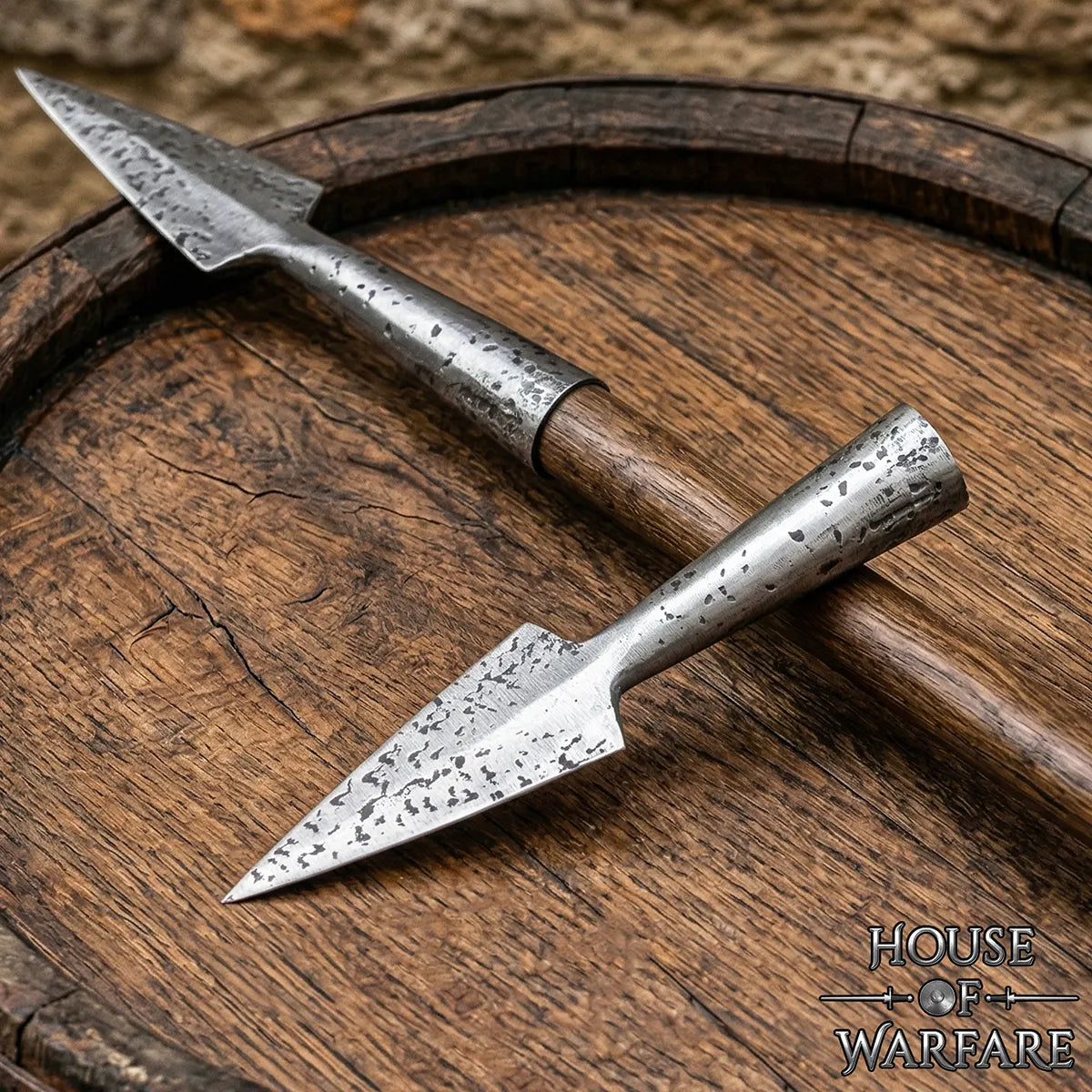 Punta de lanza medieval forjada a mano, pequeña - imagen 7