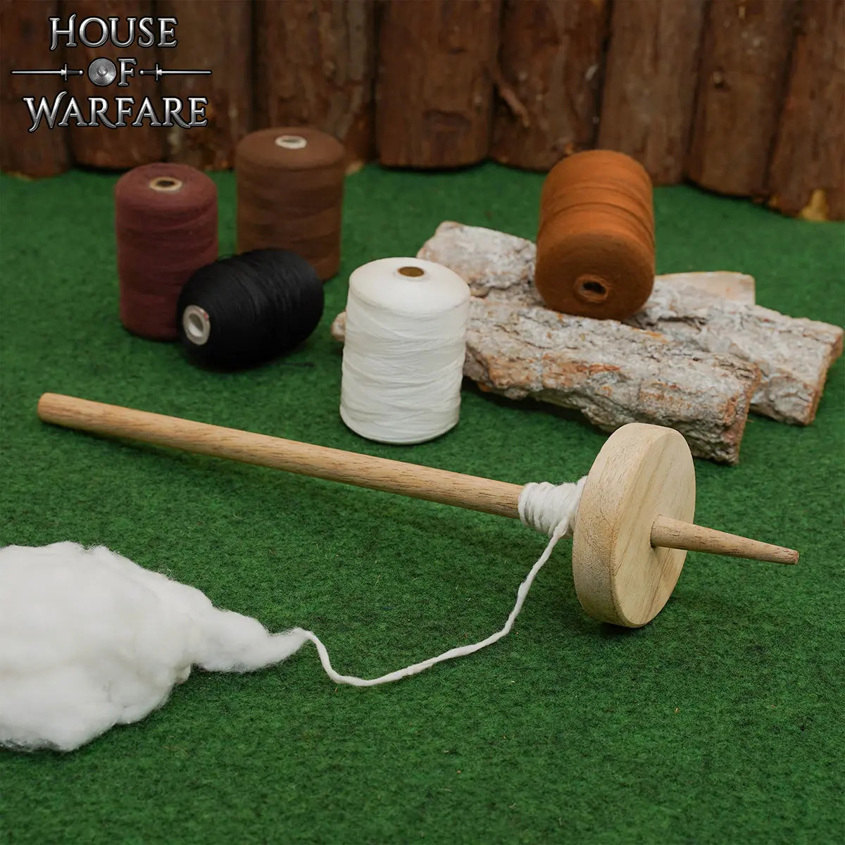 Husillo medieval de mano en madera para hilar - imagen 11