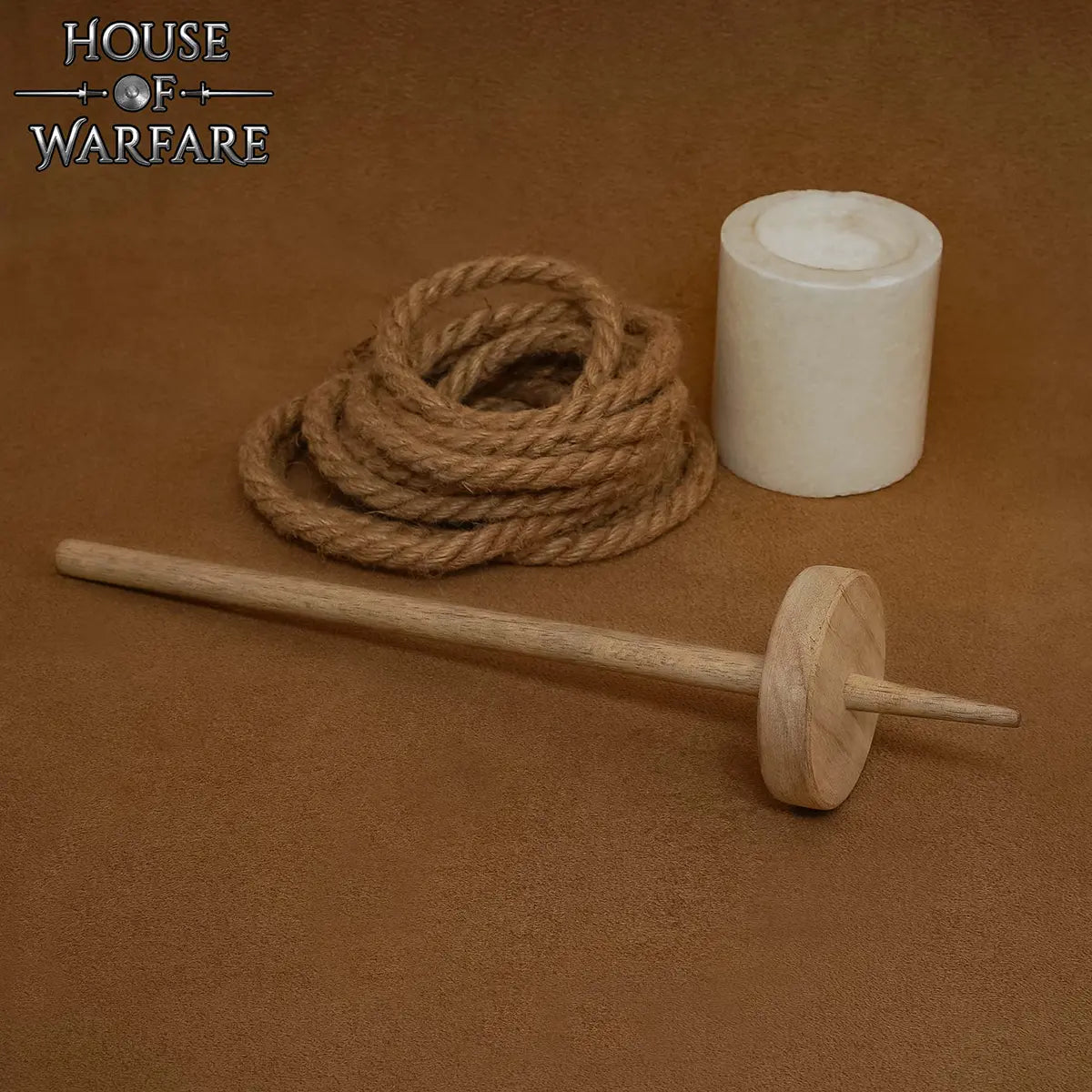 Husillo medieval de mano en madera para hilar - imagen 13