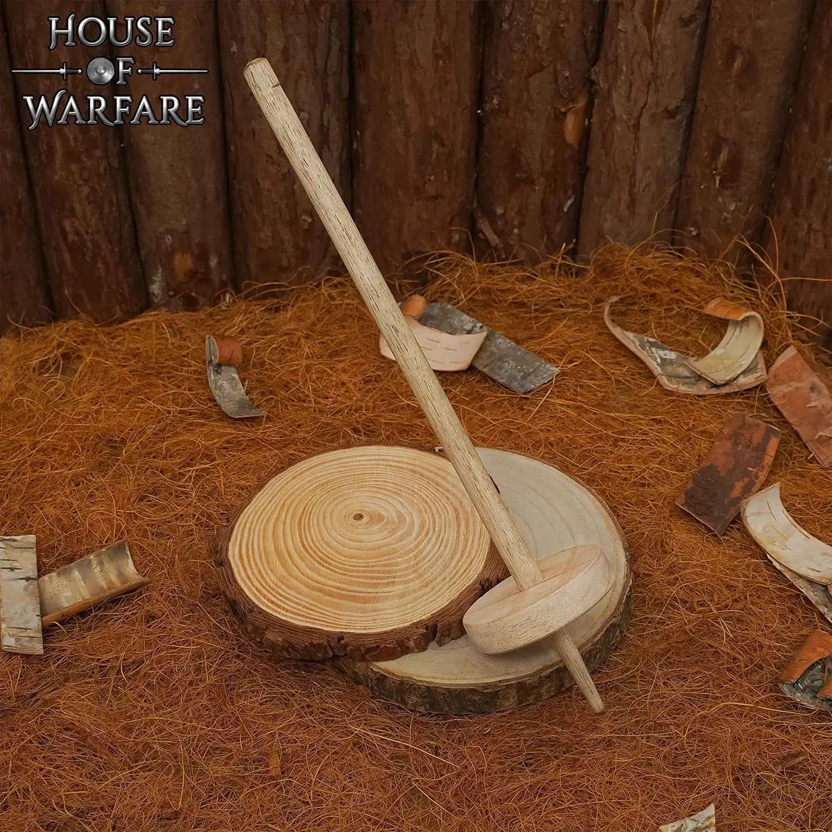 Husillo medieval de mano en madera para hilar - imagen 14
