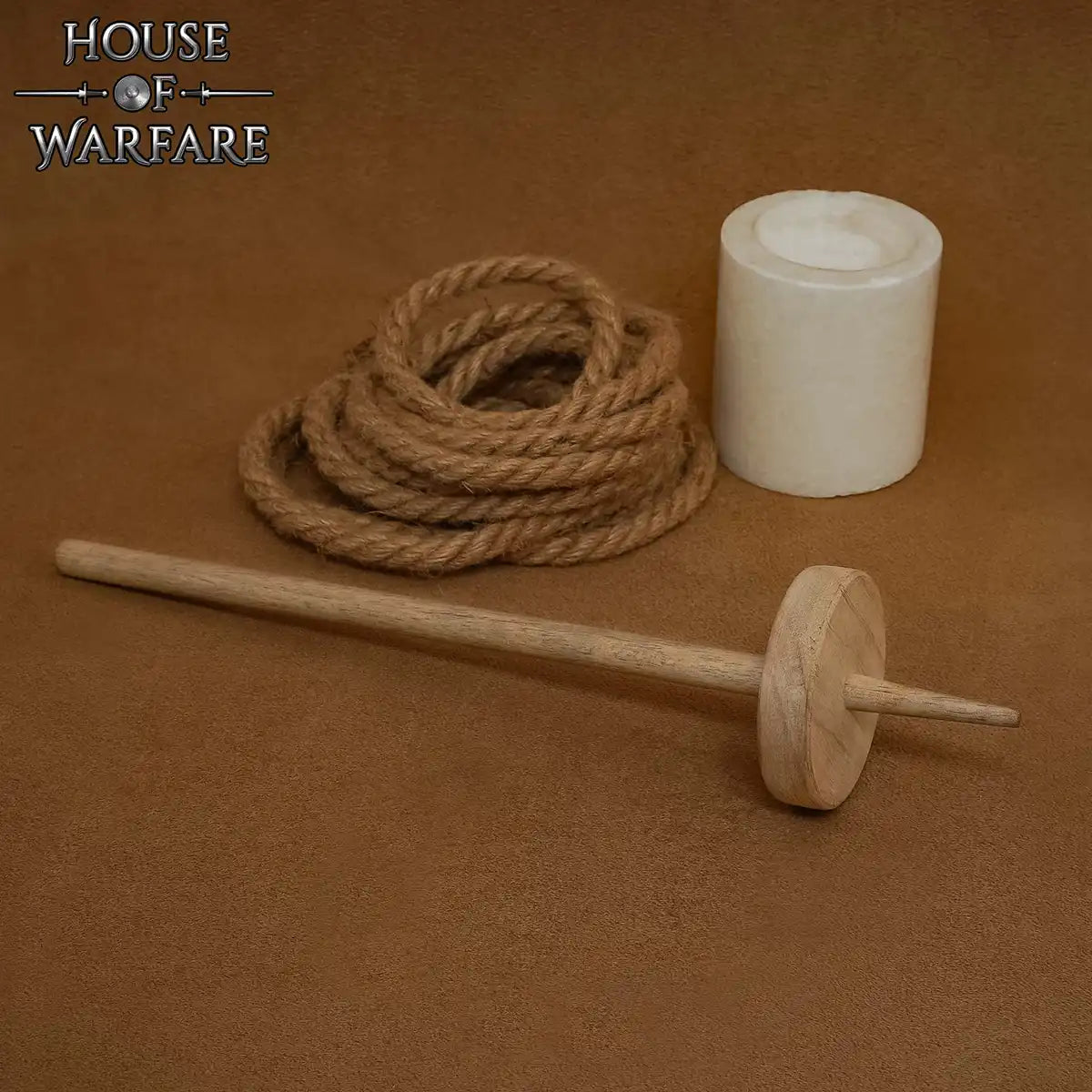 Husillo medieval de mano en madera para hilar - imagen 4